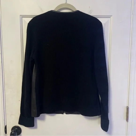 Apostrophe Black Leather Jacket - Picture 3 of 3